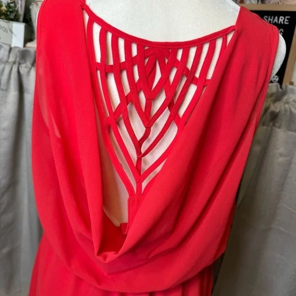 Ya Los Angeles Red Sleeveless Midi Sundress - Picture 5 of 7